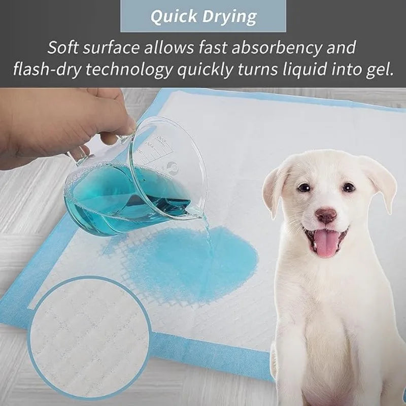 100PCS 90x60cm Puppy Pads Pet Training Pads Nonwoven Fabric Pet Training Pads Quick Dry Pee Pads For Dogs Ultra Absorbent Dog